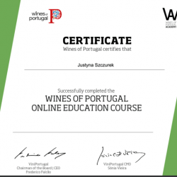 Certyfikat Wine Portuglaskie
