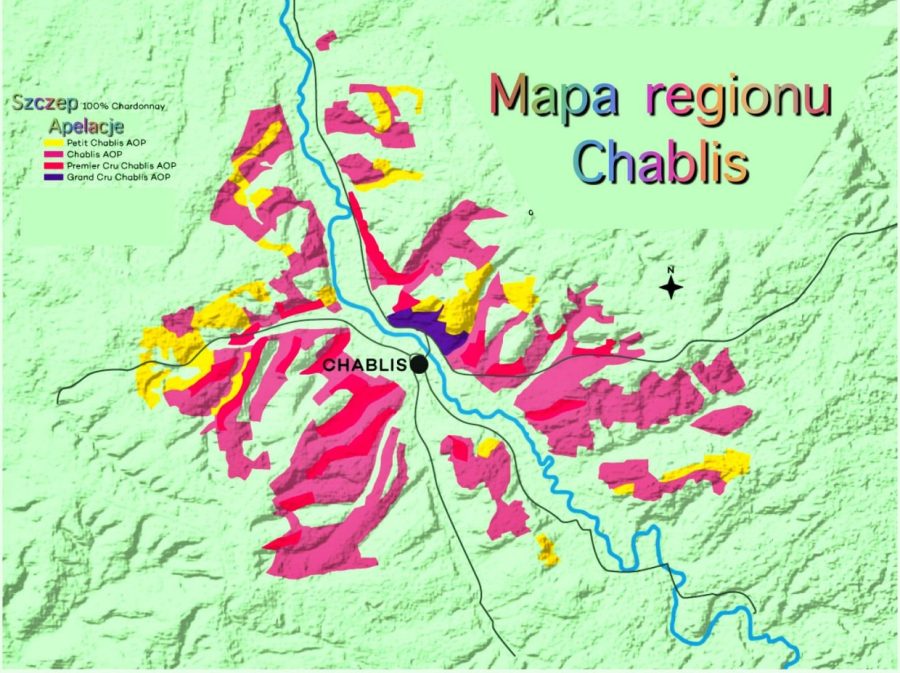 Chablis - mapa regionu