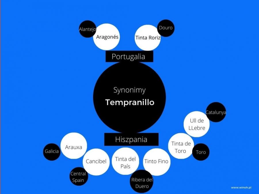 Tempranillo - inne nazwy